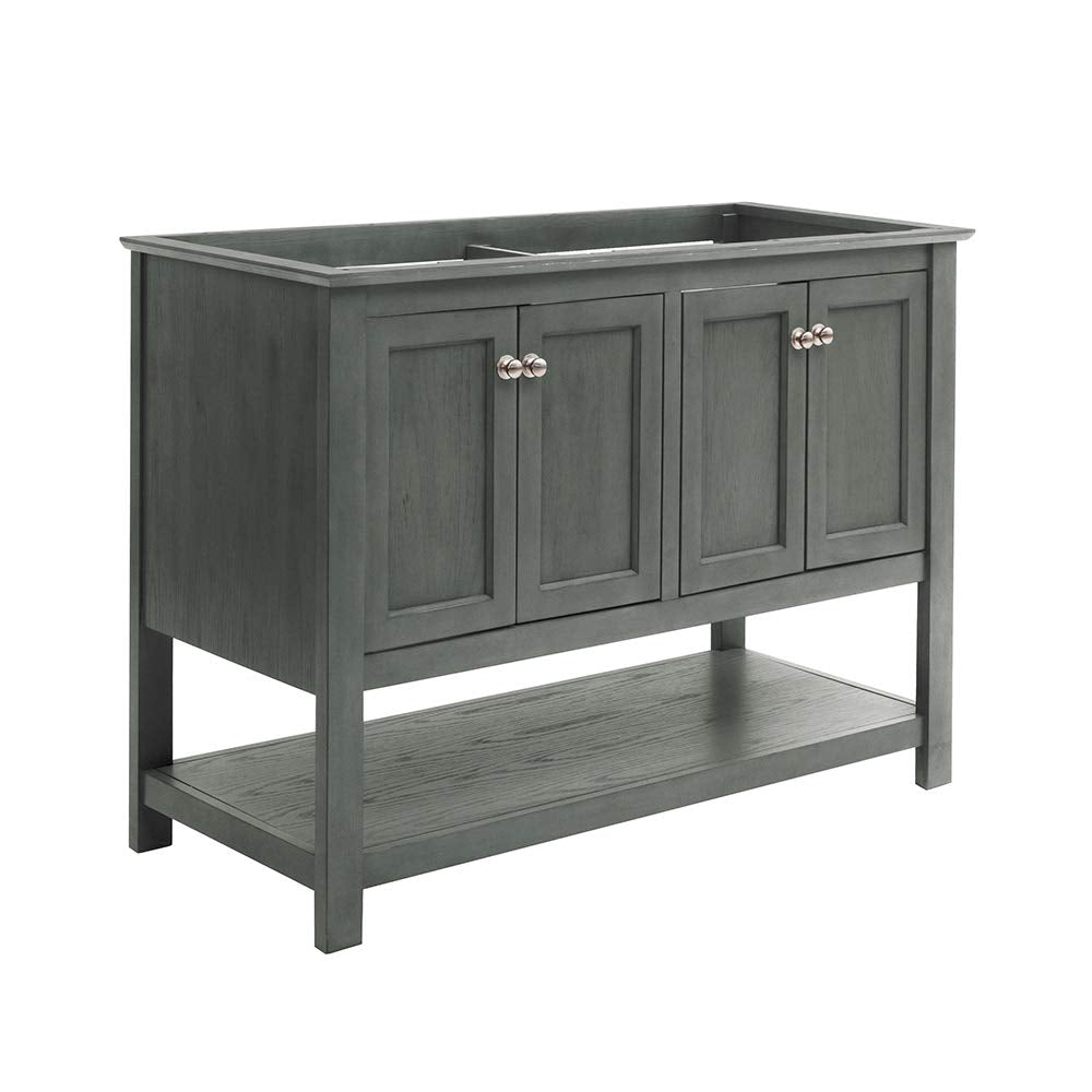 Fresca FCB2348VG-D Fresca Manchester Regal 48" Gray Wood Veneer Traditional Double Sink Bathroom Cabinet