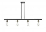 Innovations Lighting Ballston Large Cone LED 48 inch Black Antique Brass Island Light Ceiling Light in Seedy Glass 916-4I-BAB-G44-LED