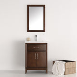 Fresca FVN2124AC Fresca Cambridge 24" Antique Coffee Traditional Bathroom Vanity w/ Mirror