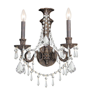 Vanderbilt 2 Light Hand Cut Crystal English Bronze Sconce 5162-EB-CL-MWP