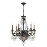 Vanderbilt 6 Light Hand Cut Crystal English Bronze Chandelier 5166-EB-CL-MWP