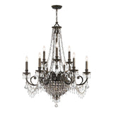 Vanderbilt 12 Light Hand Cut Crystal English Bronze Chandelier 5168-EB-CL-MWP