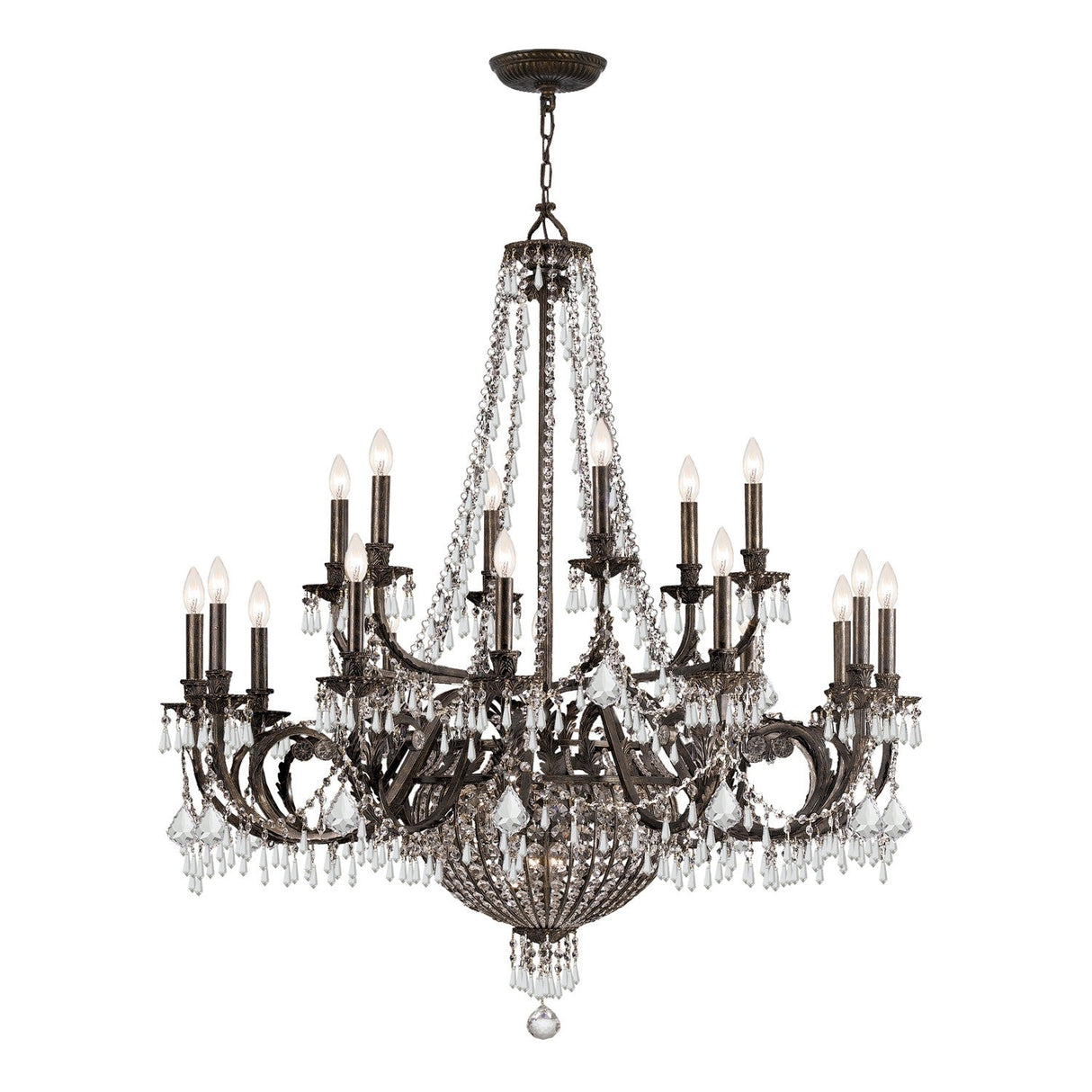 Vanderbilt 23 Light Hand Cut Crystal English Bronze Chandelier 5169-EB-CL-MWP