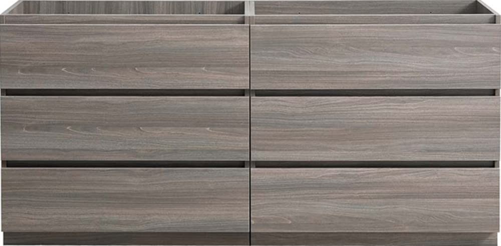 Fresca FCB93-3030MGO-D Fresca Lazzaro 60" Gray Wood Free Standing Double Sink Modern Bathroom Cabinet