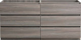 Fresca FCB93-3030MGO-D Fresca Lazzaro 60" Gray Wood Free Standing Double Sink Modern Bathroom Cabinet