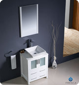 Fresca FCB6224WH Fresca Torino 24" White Modern Bathroom Cabinet