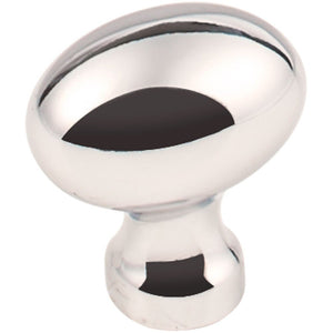 Jeffrey Alexander 3990-NI 1-3/16" Overall Length Polished Nickel Football Bordeaux Cabinet Knob