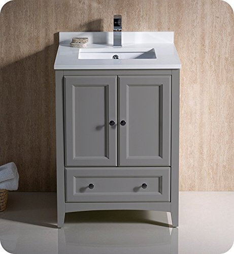 Fresca FCB2024GR-CWH-U Gray Bathroom Cabinet