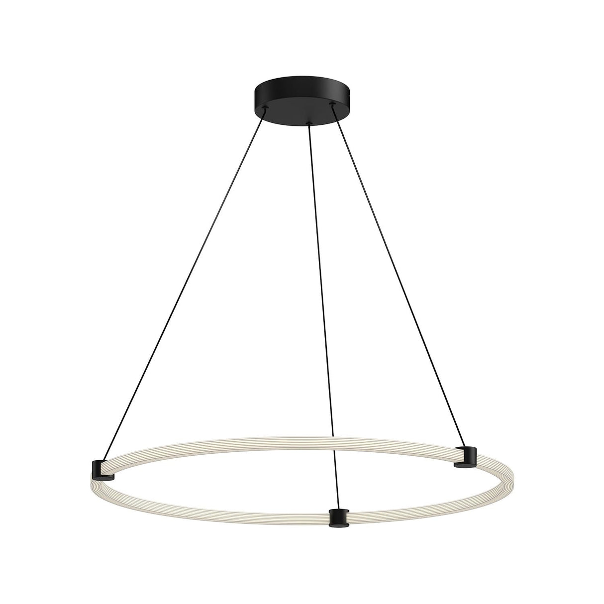 Kuzco PD24732-BK BRUNI 32" PENDANT TEXTURED BLACK 120" WIRE 120V TRIAC/ELV LED 3000K 90CRI 44W