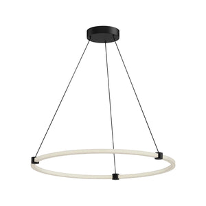 Kuzco PD24732-BK BRUNI 32" PENDANT TEXTURED BLACK 120" WIRE 120V TRIAC/ELV LED 3000K 90CRI 44W