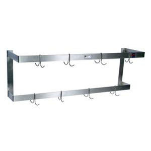 John Boos PRW22 Wall Mount Double Bar Pot Rack (60 W x 3.19 D 2 H (29 lbs.))