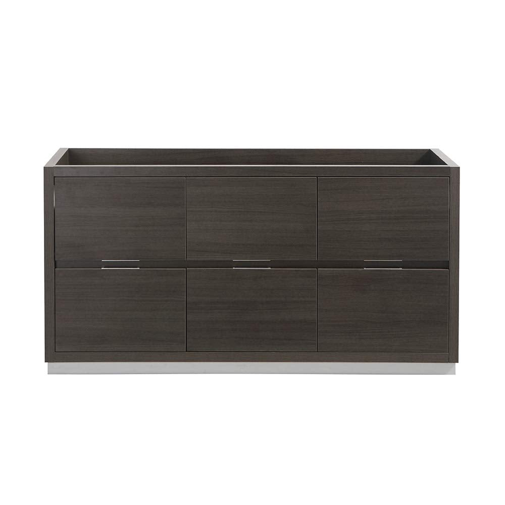 Fresca FCB8460GO Fresca Valencia 60" Gray Oak Free Standing Single Sink Modern Bathroom Cabinet