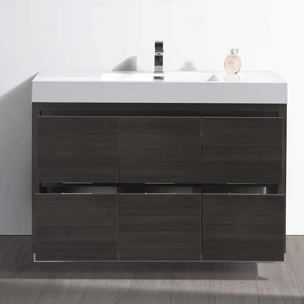 Fresca FCB8448WH-I Fresca Valencia 48" Glossy White Free Standing Modern Bathroom Vanity