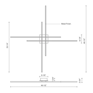Kuzco FM18247-WH VEGA MINOR 47" FM White 120V TRIAC/ELV LED 3000K 90CRI 61W