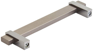 Amerock Cabinet Pull Silver Champagne/Black Nickel 5-1/16 inch (128 mm) Center to Center Mulino 1 Pack Drawer Pull Drawer Handle Cabinet Hardware