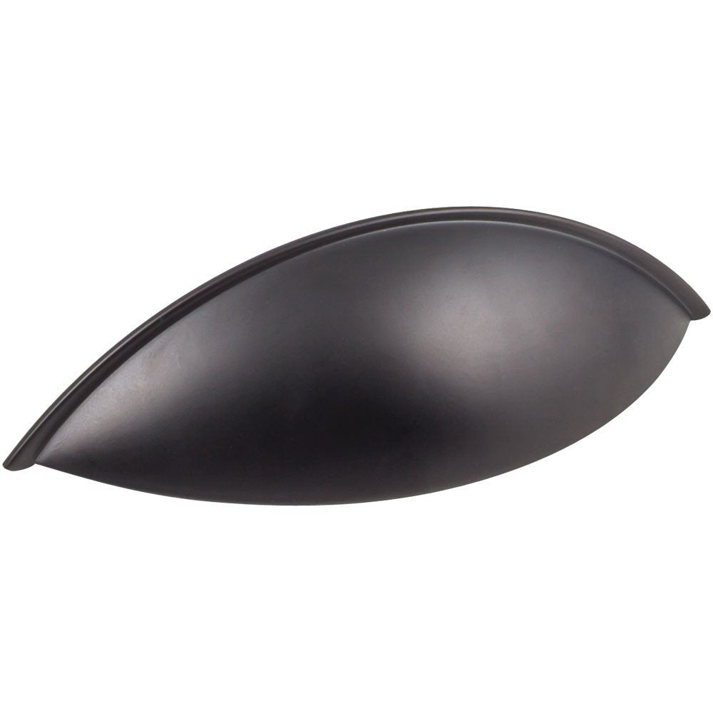 Jeffrey Alexander 8236BLK 96 mm Center-to-Center Matte Black Bordeaux Cabinet Cup Pull