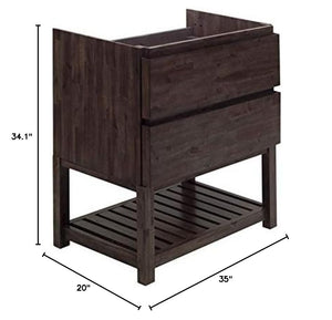 Fresca FCB3136ACA-FS Fresca Formosa 35" Floor Standing Open Bottom Modern Bathroom Cabinet