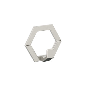 Amerock HBX37015G10 Prismo Single Prong Decorative Wall Hook Satin Nickel Hook for Coats, Hats, Backpacks, Bags Hooks for Bathroom, Bedroom, Closet, Entryway, Laundry Room, Office