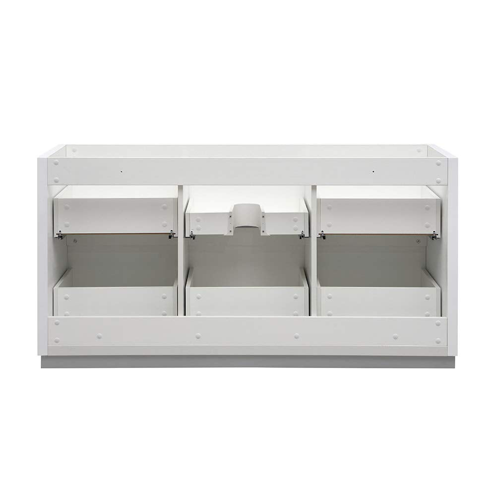 Fresca FCB8460WH Fresca Valencia 60" Glossy White Free Standing Single Sink Modern Bathroom Cabinet