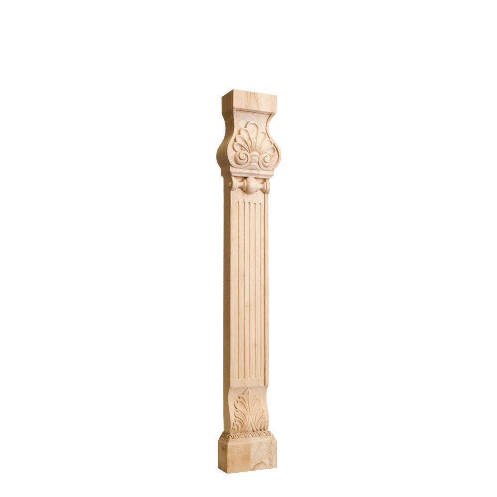 Hardware Resources LEGC-1MP 31" H Maple Acanthus & Shell Pilaster