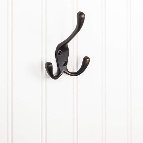 Elements YT40-400DBAC 4" Brushed Oil Rubbed Bronze Large Triple Prong Wall Mounted Hook