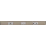 Task Lighting TRS24-3G-SN-LS 24" TR Switch Series Angle Power Strip, Left Switches, Satin Nickel Finish, Grey Switches and Receptacles