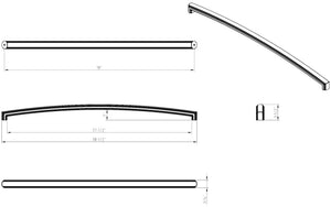 Jeffrey Alexander 519-18DBAC 18" Center-to-Center Brushed Oil Rubbed Bronze Delgado Appliance Handle