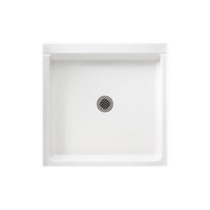Swanstone SS-3636 36 x 36 Swanstone Alcove Shower Pan with Center Drain in White SF03636MD.010