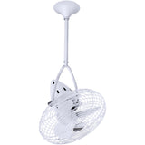 Matthews Fan JD-WH-MTL Jarold Direcional ceiling fan in Gloss White finish with metal blades.