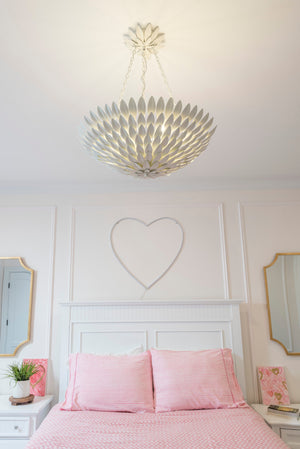 Broche 6 Light Antique Gold Leaf Chandelier 517-GA
