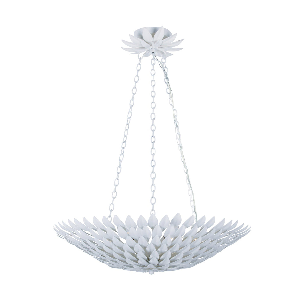 Broche 6 Light Matte White Chandelier 517-MT