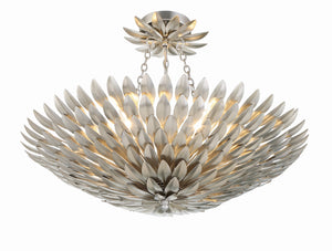 Broche 6 Light Antique Gold Leaf Chandelier 517-GA