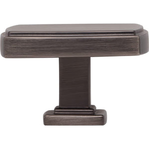Jeffrey Alexander 141L-BNBDL 1-3/4" Overall Length Brushed Pewter Square Renzo Cabinet Knob