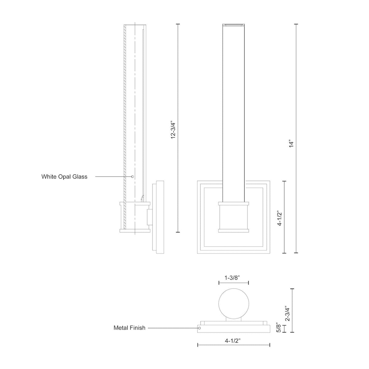 Kuzco WS17014-BN RONA 24" WS Brushed Nickel 120V ELV LED 3000K 90CRI 15W