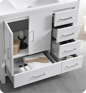 Fresca FCB9436WH-R Fresca Imperia 36" Glossy White Free Standing Modern Bathroom Cabinet - Right Version