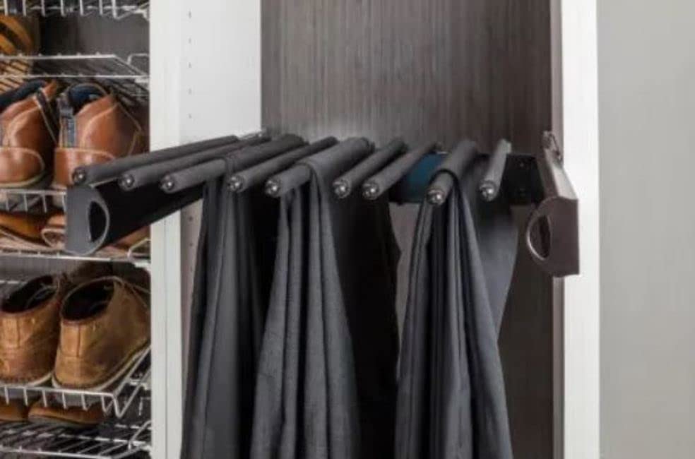 Hardware Resources PPR-3014-PC Polished Chrome 30" Wide Pant Rack