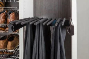 Hardware Resources PPR-3014-PC Polished Chrome 30" Wide Pant Rack