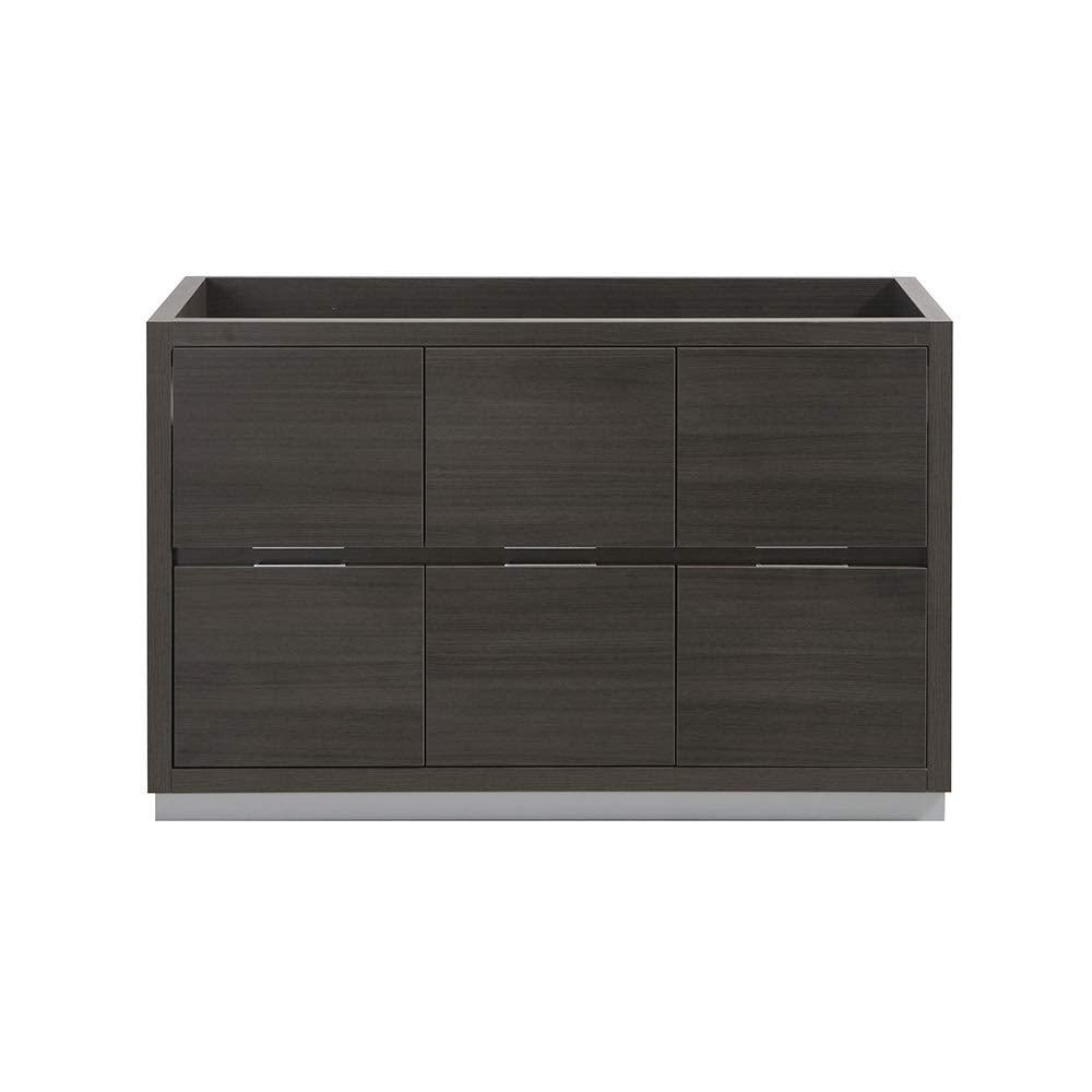 Fresca FCB8448GG-D Fresca Valencia 48" Dark Slate Gray Free Standing Double Sink Modern Bathroom Cabinet