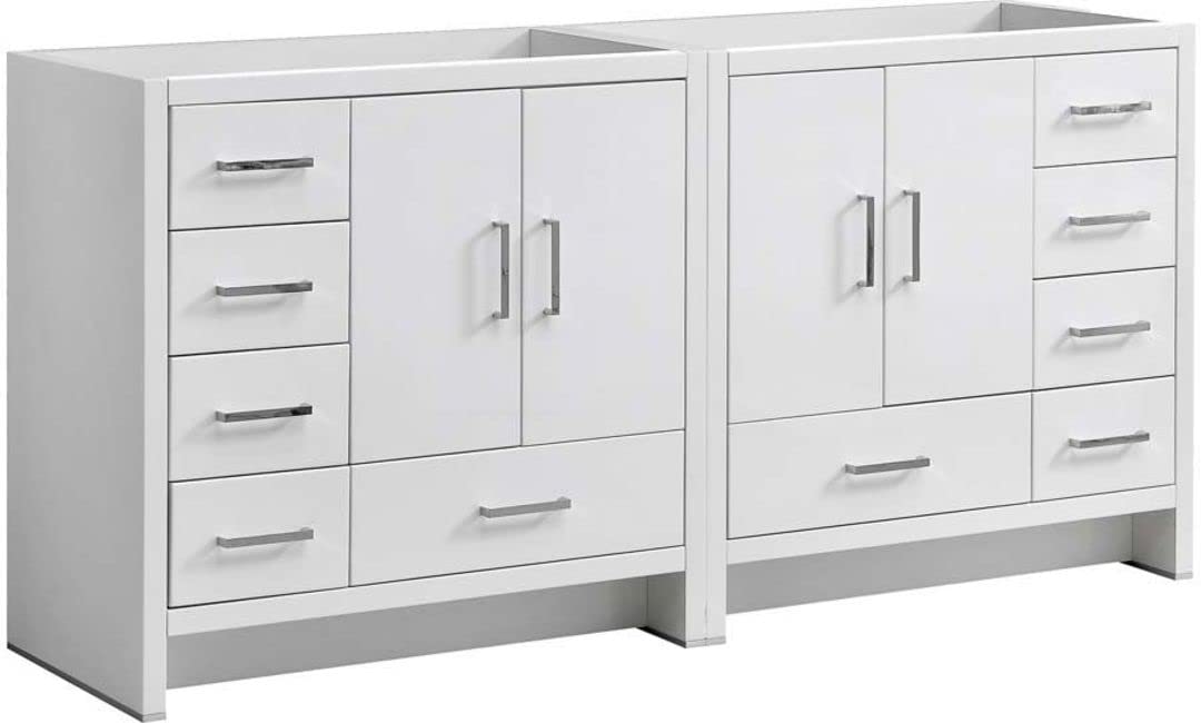 Fresca FCB9472WH Fresca Imperia 72" Glossy White Free Standing Double Sink Modern Bathroom Cabinet