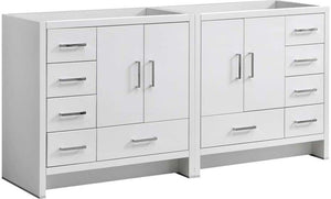 Fresca FCB9472WH Fresca Imperia 72" Glossy White Free Standing Double Sink Modern Bathroom Cabinet