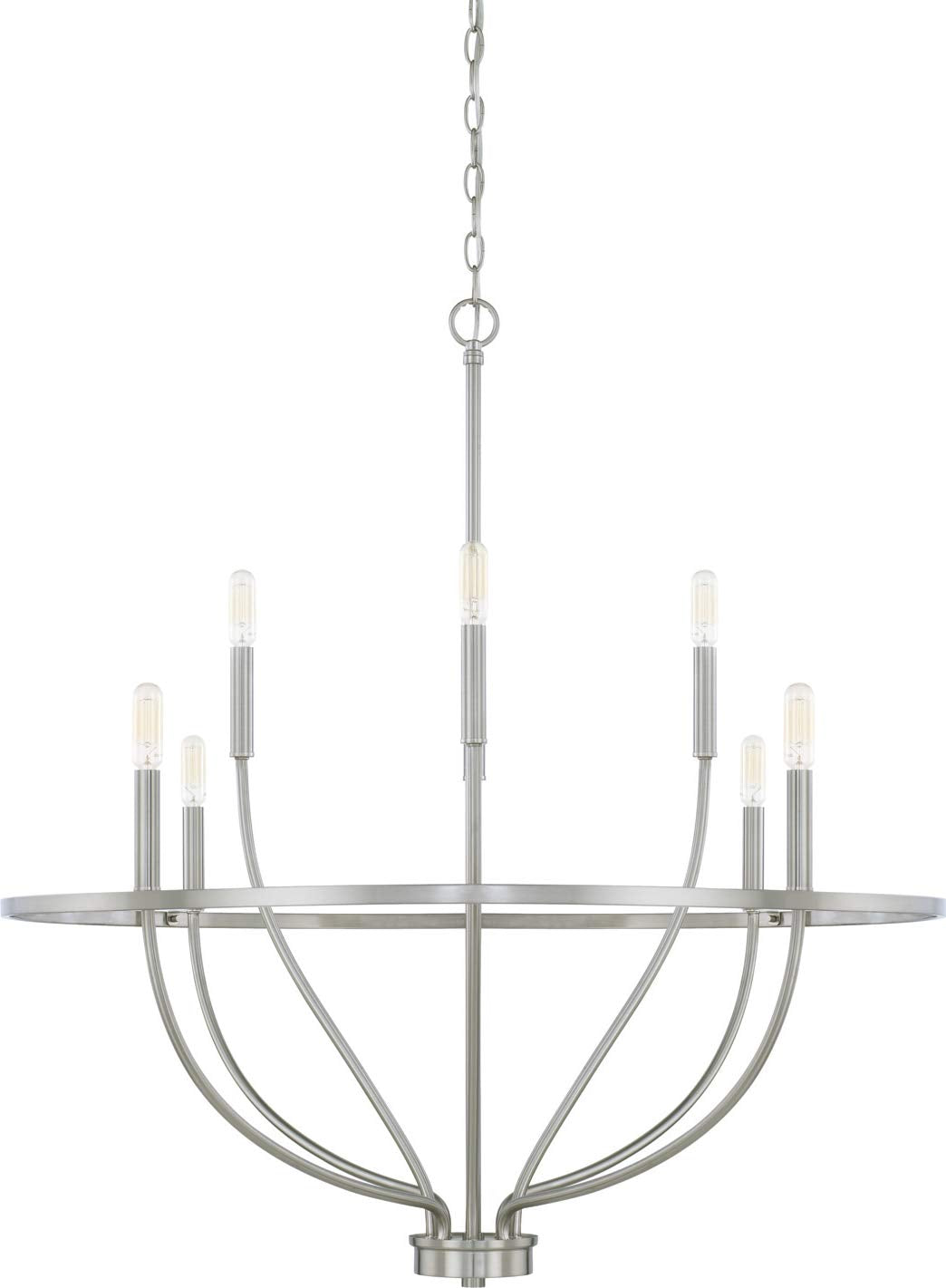 Capital Lighting 428581BN Greyson 8 Light Chandelier Brushed Nickel