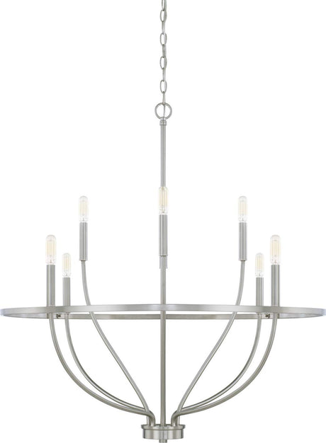 Capital Lighting 428581BN Greyson 8 Light Chandelier Brushed Nickel