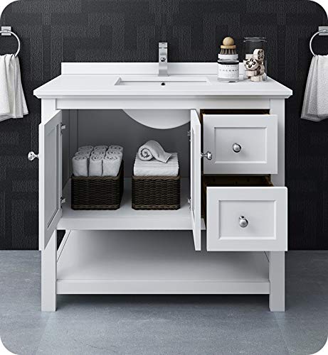 Fresca FCB2340WH-CWH-U Cabinet with Top and Sink