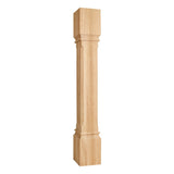Hardware Resources P38ALD 5" W x 5" D x 35-1/2" H Alder Fluted Edge Post