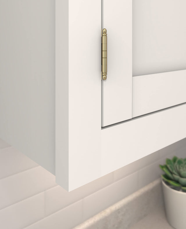 Amerock PK3180TBBBZ Cabinet Hinge 3/4 in. (19 mm) Door Thickness Full Inset Partial Wrap Ball Tip Golden Champagne Kitchen Cabinet Door Hinge Single Hinge Functional Hardware