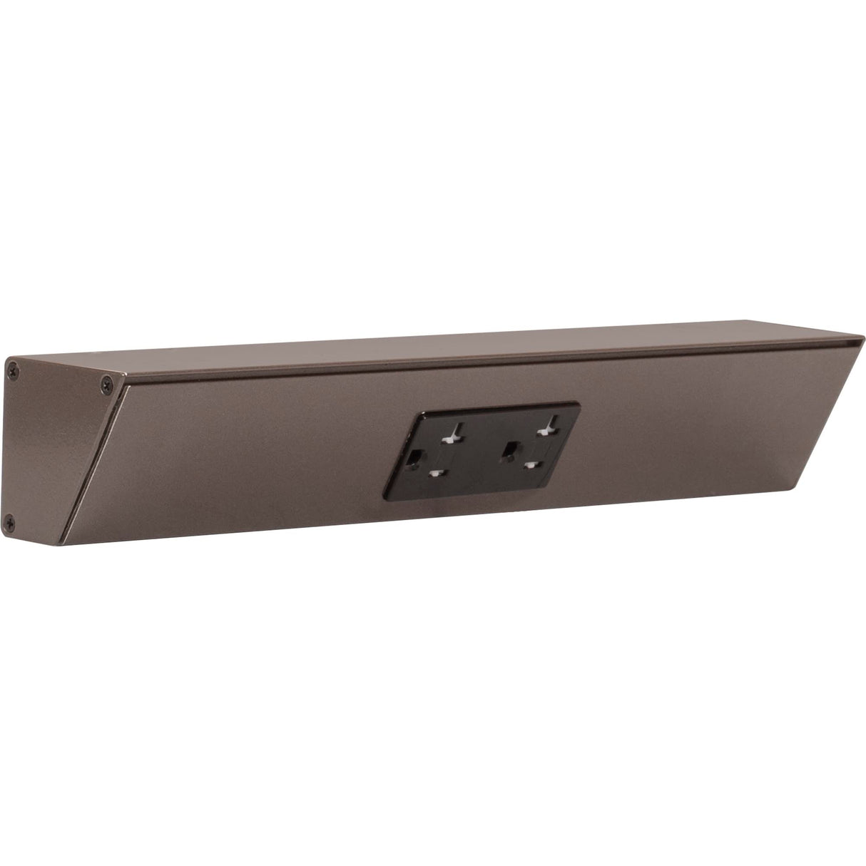 Task Lighting TR12-1BD-P-BZ 12" TR Series Angle Power Strip, Bronze Finish, Black Receptacles