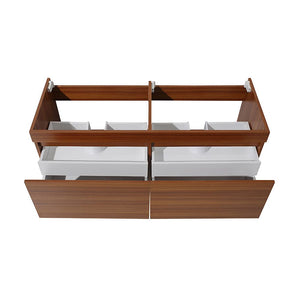Fresca FCB8012GO Fresca Mezzo 48" Gray Oak Wall Hung Double Sink Modern Bathroom Cabinet