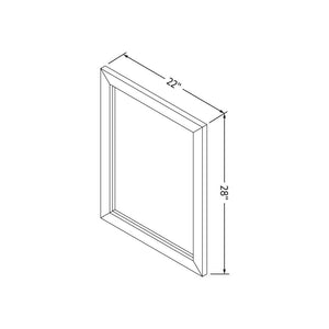 Jeffrey Alexander MIR2CAD-22-BK 22" W x 1" D x 28" H Black Cade mirror