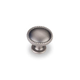 Elements Z115BNBDL 1-1/4" Diameter Brushed Pewter Round Rope Detailed Lindos Cabinet Knob