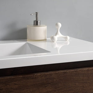 Fresca FVN9342RW Fresca Lazzaro 42" Rosewood Free Standing Modern Bathroom Vanity w/ Medicine Cabinet